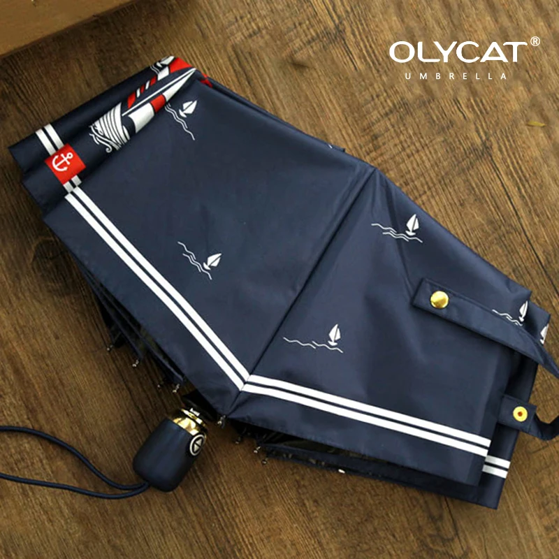Olycat Для женщин автоматический зонт солнцезащитный крем парусник Стиль три