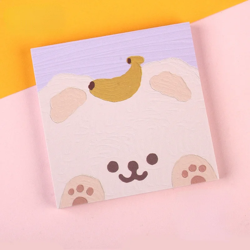 

160p Cute Kawaii Oil Painting Animals Sticky Notes Memo Pads Notepad Posted It Sticky Pads Office School Supplies Stationery