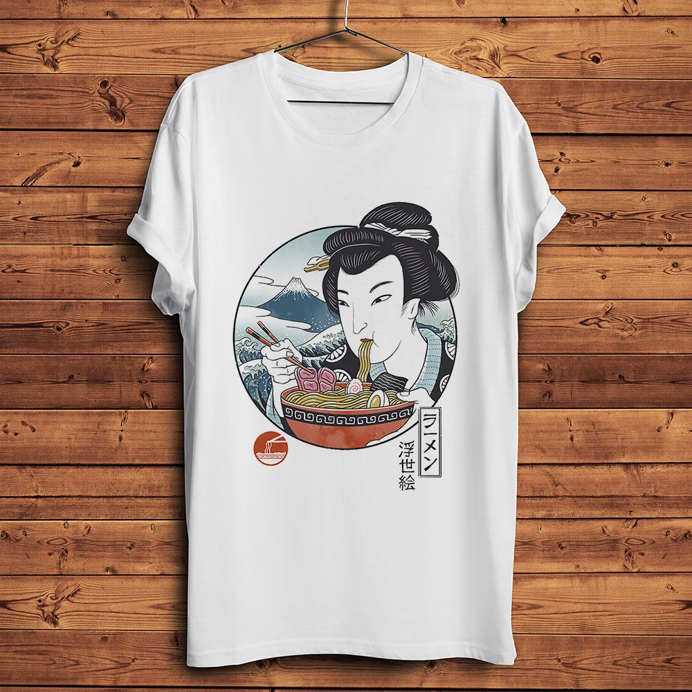 Мужская футболка с коротким рукавом Ukiyoe белая хипстерская Повседневная мангой