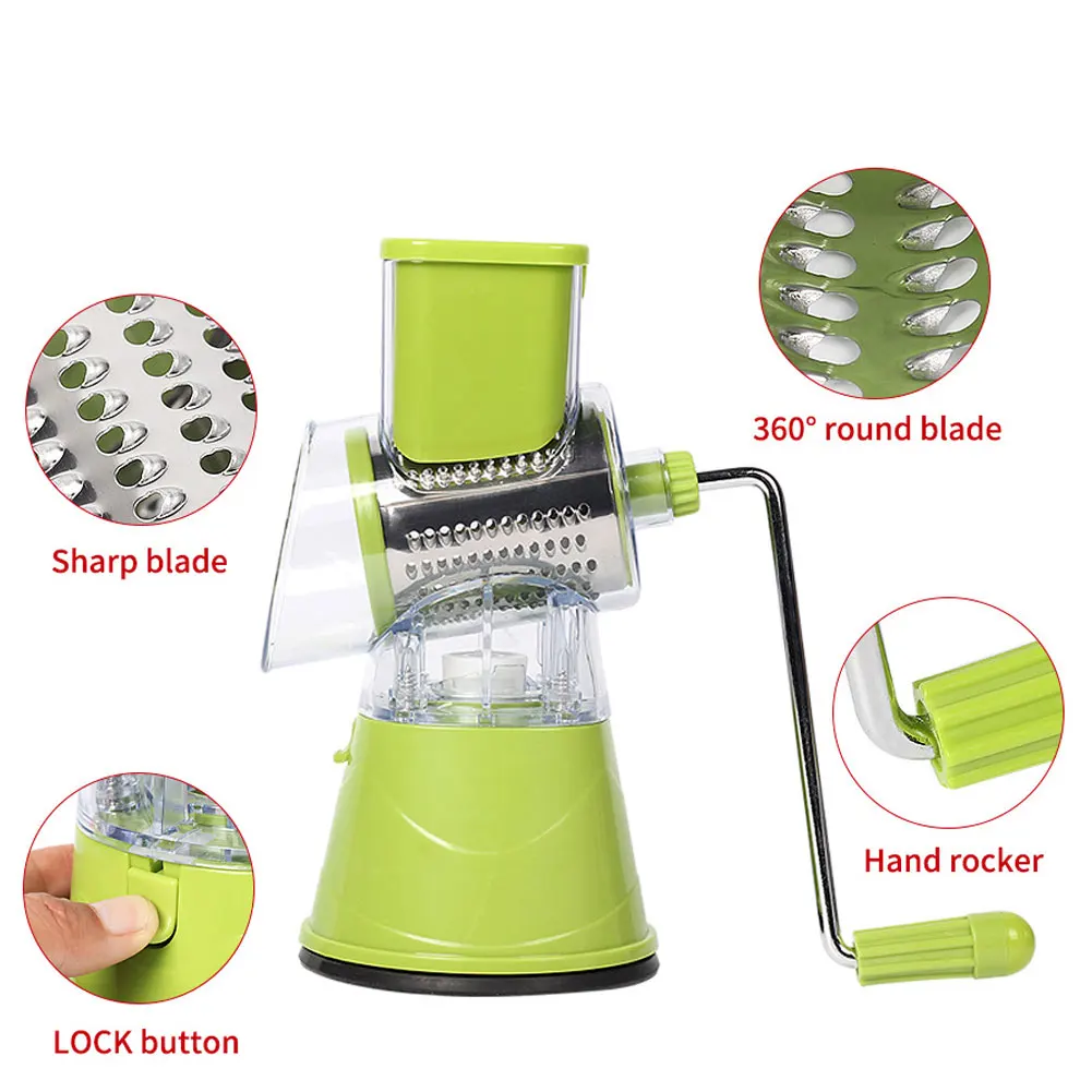 

Vegetable Slicer Manual Kitchen Multifunctional Round Potato Cheese Slicer Kitchen Supplies Green Cutter Slicer Home Tools