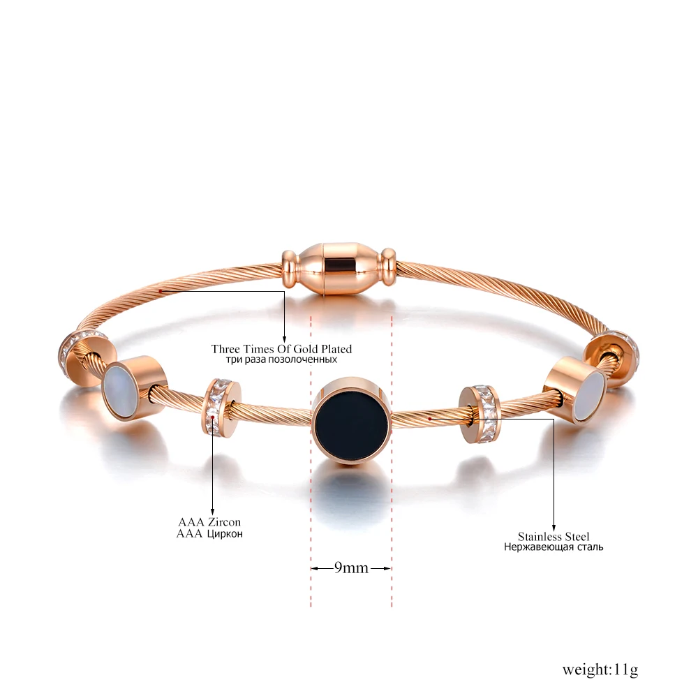 ZooMango модные черные/белые очаровательные браслеты из ракушек браслет для женщин