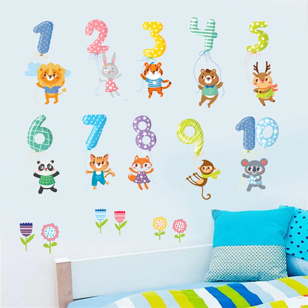 Номер на стену для домашнего декора анималистический настенный наклейки