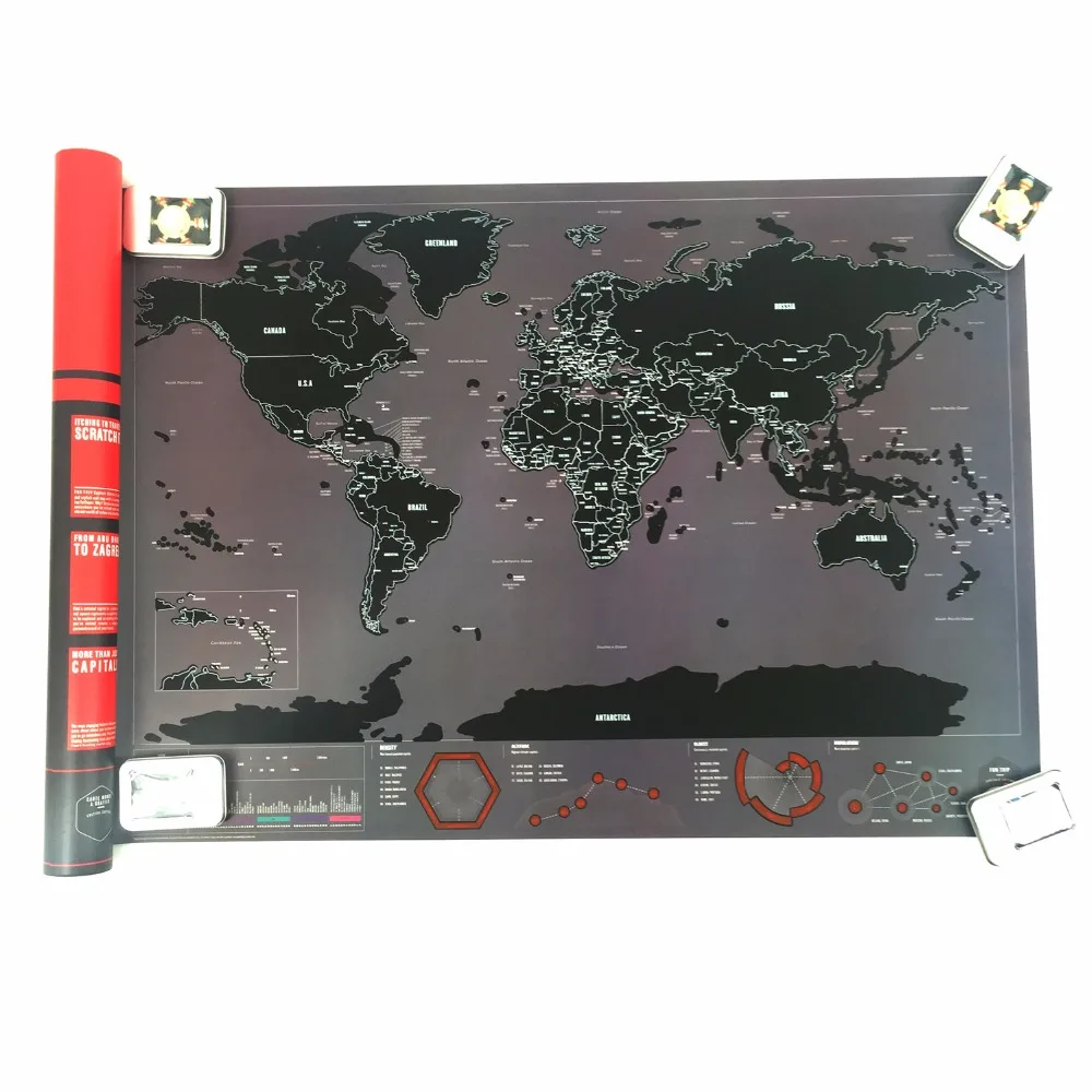 Карта города Stratch карта мира украшение стены домашний Декор искусства ремесло