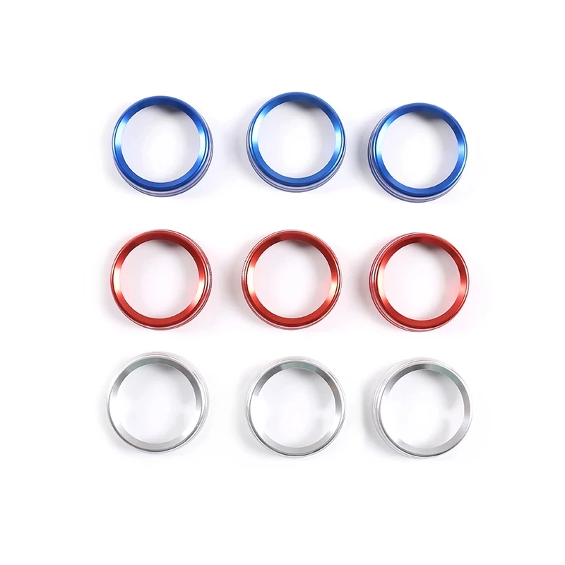 For Land Rover Defender 110 130 2020 Car styling Aluminum alloy Back Row Air Conditioning Knobs Trim Ring Accessories 3 Pcs | Автомобили и