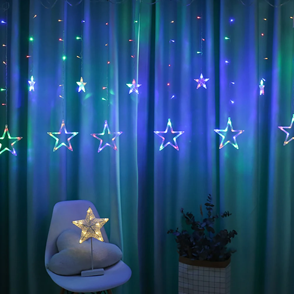 Супер яркий светодиодный светильник 8 режимов фестиваль луна звезда романтичный