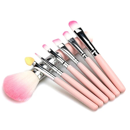 7 шт. профессиональная розовая ручка для лица губ тени век подводка глаз