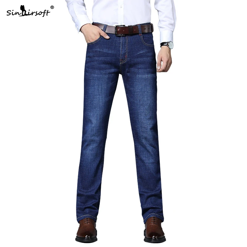 Loose Large Size Casual Jeans Men's 2019 New Autumn Cotton Denim Trousers Soft Non-stretch Brand Clothing | Мужская одежда