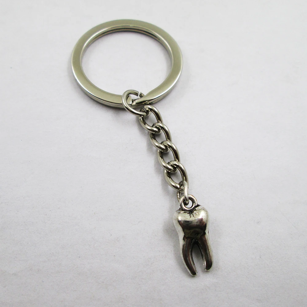 Брелок с милыми мини-зубьями 3 шт./лот, 5x8x16 мм, брелок с подвеской с лучшей оборкой, подарок на день рождения, брелок с подвеской