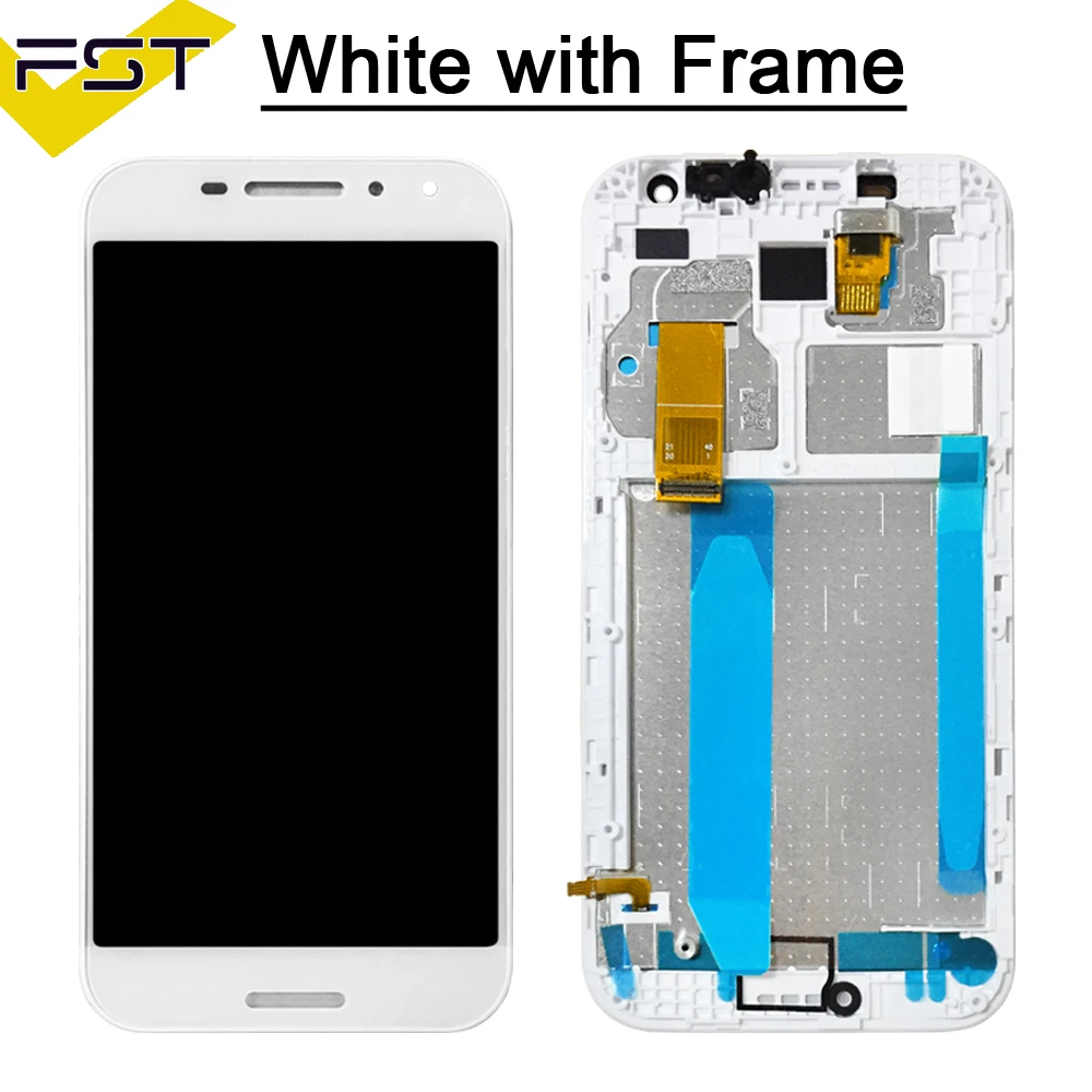White with Frame Черный/белый для Vodafone Smart N8 VFD610 Полный ЖК-дисплей+ кодирующий преобразователь сенсорного экрана в сборе с рамкой для Vodafone VFD-610 - Цвет: White with Frame