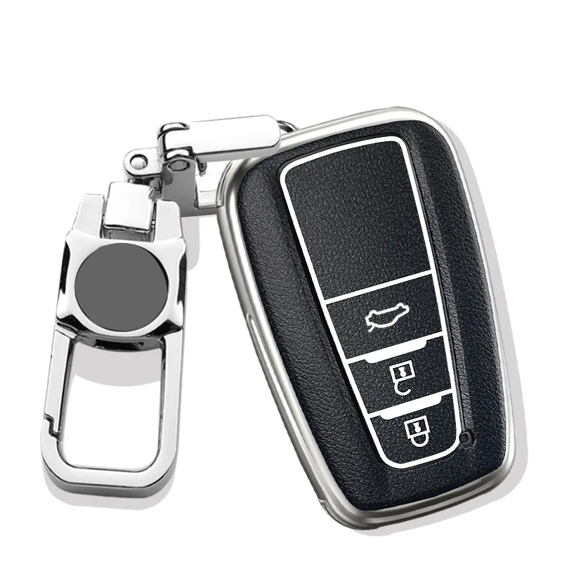 

Чехол для автомобильного ключа чехол для Toyota Highlander Corolla camry Rav4 Avalon аксессуары держатель оболочка для ключей защитный Стайлинг