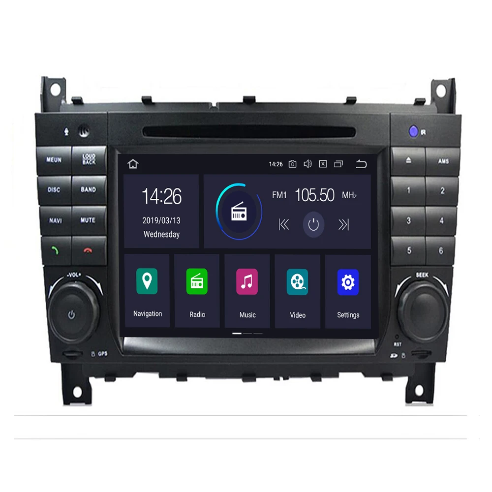 DSP IPS 8 Core 4G 2 Din Android 10 автомобильное радио DVD мультимедийный GPS для Benz W209 W203 C180 C200 C220