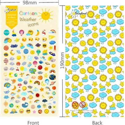 Новый Zakka мультфильм Wether иконы серии зеленая бумага стикер/Скрапбукинг стикер