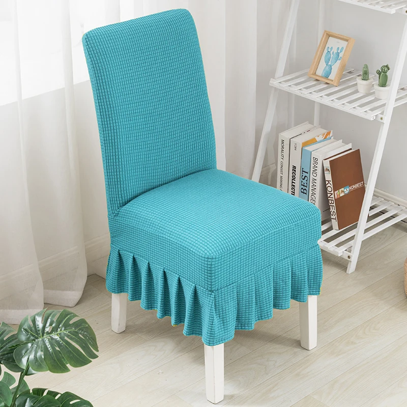

Jacquard Chair Covers Spandex Chair Slipcover Case For Kitchen Dining Room Banquet Elastic Stretch housse de chaise chair cover