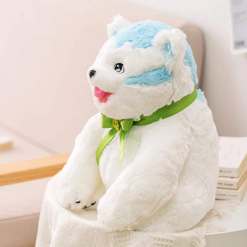 

1pc 35cm 50cm Game Doll White Bear toys Stuffed Magic girl pet Snow Polar Bear Skill Figure toys for Girl Birtjday gift