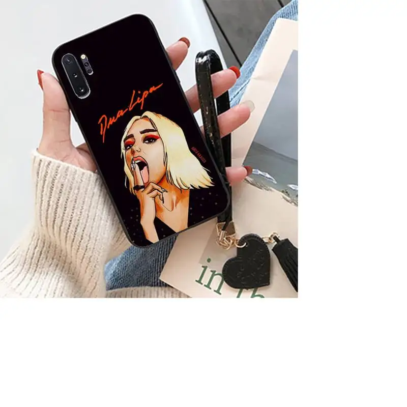 

LJHYDFCNB Funda Dua Cover Lipa Black Phone Case For Samsung S8 9 10 20 Plus Note 9 10 10plus 20 20ultra M21 30