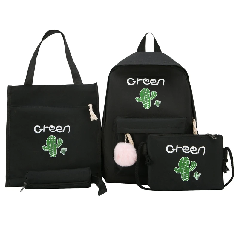 4 шт холст школьный рюкзак набор для девочек подросткового возраста с рисунками