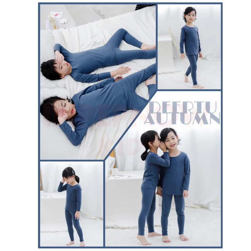 INPEPNOW/однотонная одежда для сна детский пижамный комплект детские пижамы