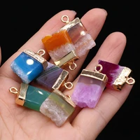 natural stone irregular agates druzy pendants gold plated druzy for charms jewelry making diy women necklace earring gifts