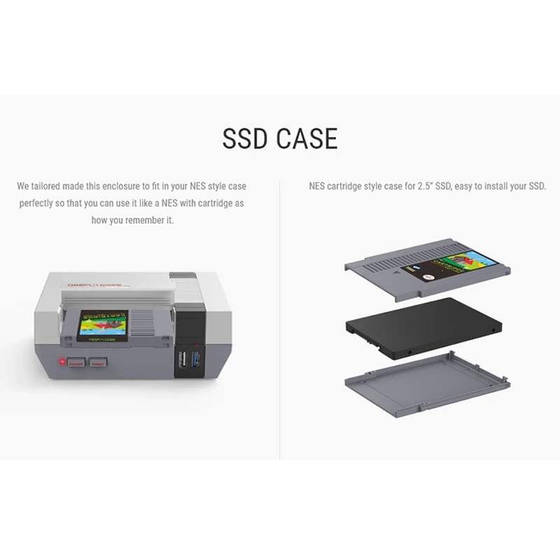 

Case for Raspberry Pi 4 ModelB Nespi4 Case with Cooling Fan Heatsink US Plug Add EU Adapter