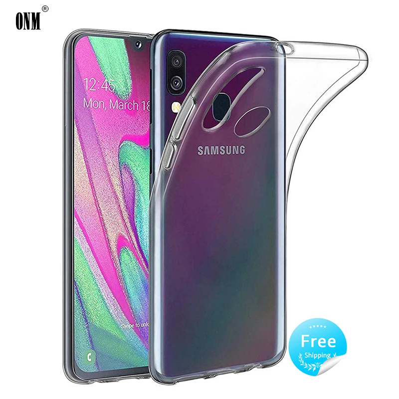Чехол для Samsung Galaxy A40 TPU силиконовый прозрачный чехол Бампер Мягкий 5 9 прозрачная