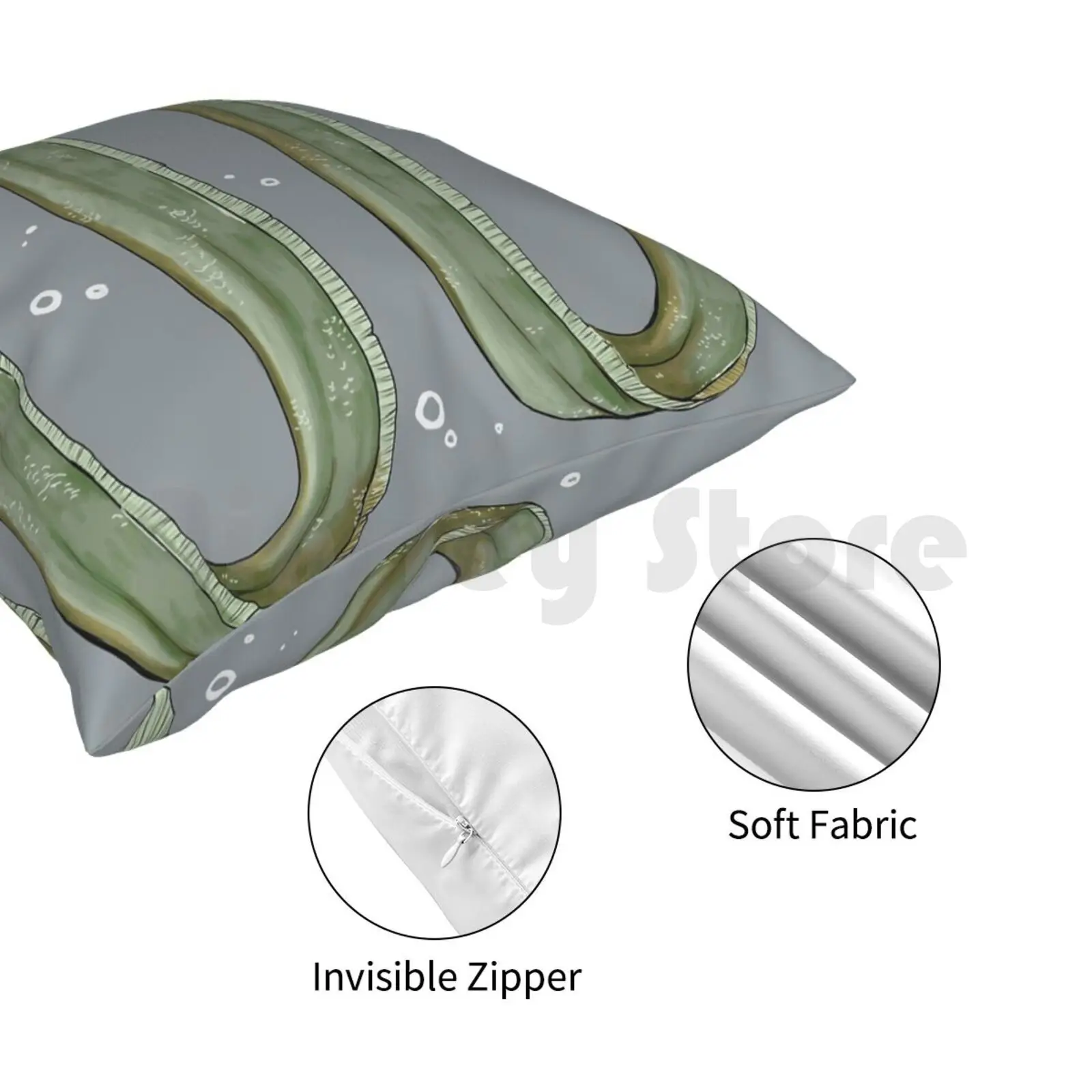 Мягкая подводная Подушка с принтом мягкий чехол для дома рисунком рыбы и угоря