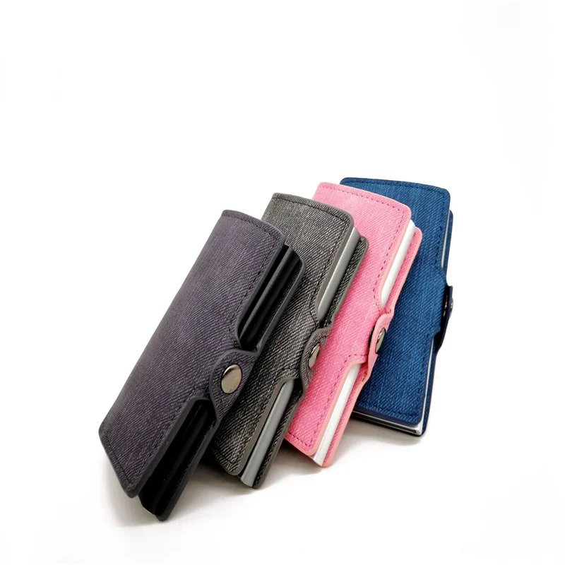 2020 джинсовый кошелек RFID блокирующий для карт мужской кредитный держатель s