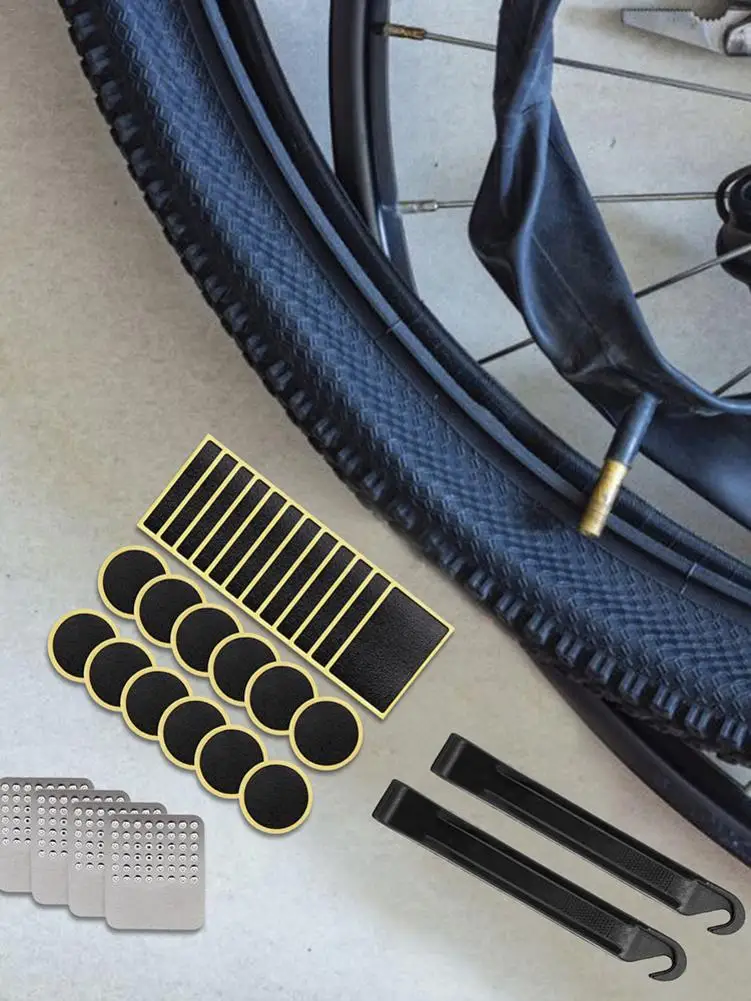 

Tire Repair Stickers Convenient Bicycle Tire Patch Kit Bike Bicycle Cycling Tire Repair Kit Tool Set Inner Tube Patching