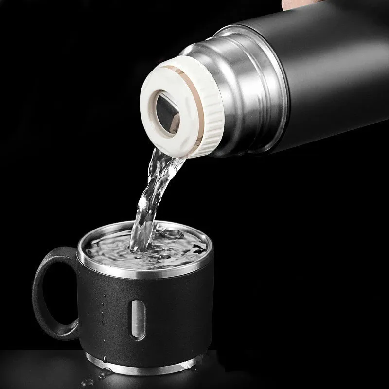 580ml New 316 Stainless Steel Thermos Mug Water Bottle Men and Women Portable Vacuum Flask Cup Business Gifts Custom | Дом и сад