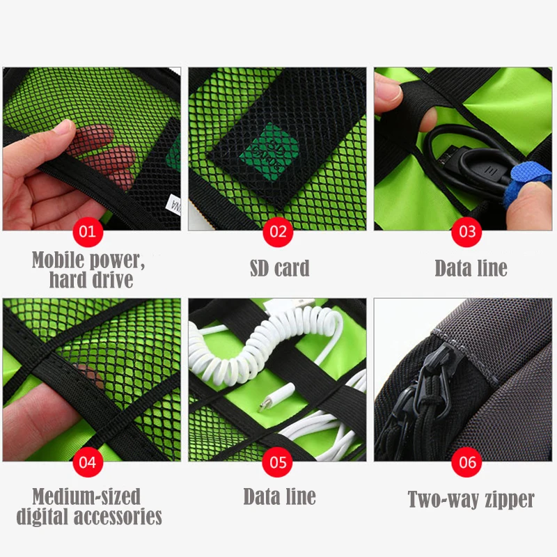 Urikj водонепроницаемый чехол для хранения кабеля путешествий электронные гаджеты