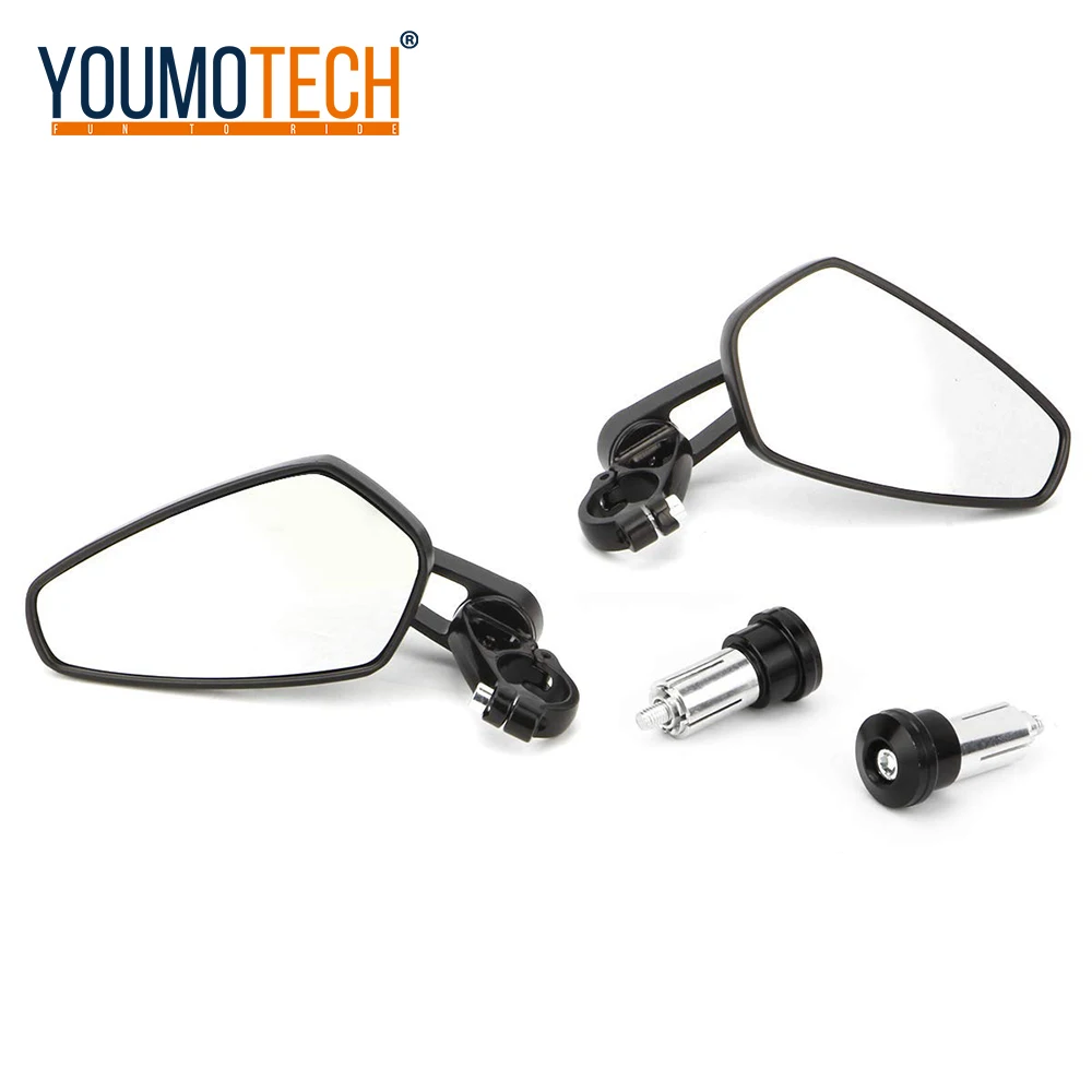 Motorcycle Bar End Mirror Moto Rearview Mirrors For YAMAHA dragstar 650 pw 80 fz1 fz6s mt03 mt07 virago 535 | Автомобили и
