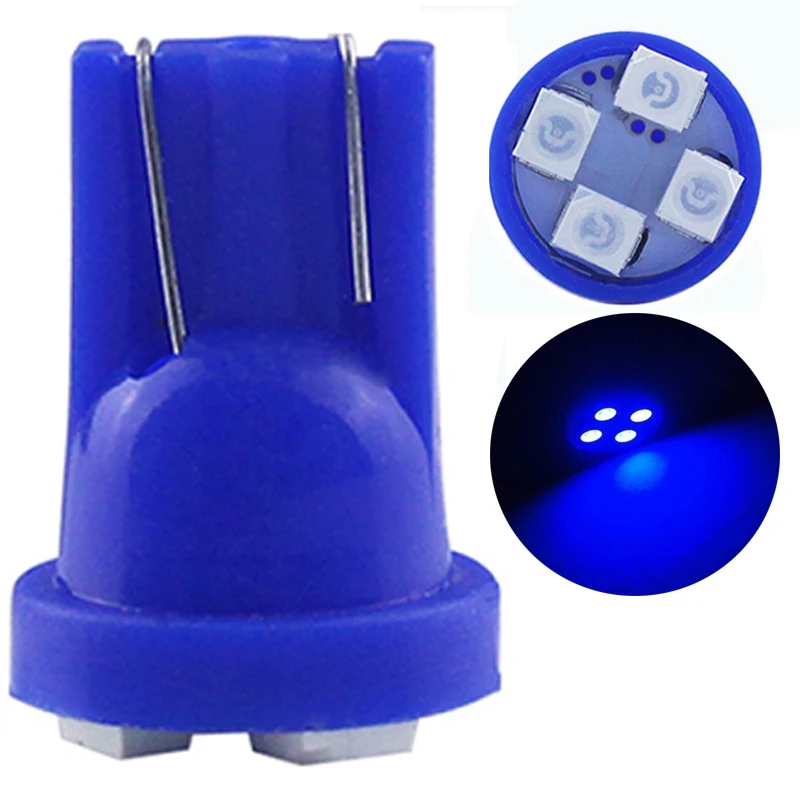 

10 Pcs/set T10 Car LED Lights Car Dashboard 1210 4SMD LED Blue Light Bulb Reading Lights Door Light Car Interior Accessories