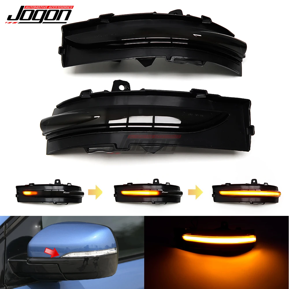 

For Ford Edge 2015 - 2019 Car LED Dynamic Turn Signal Light Side Wing Rearview Mirror Sequential Indicator Blinker Lamp