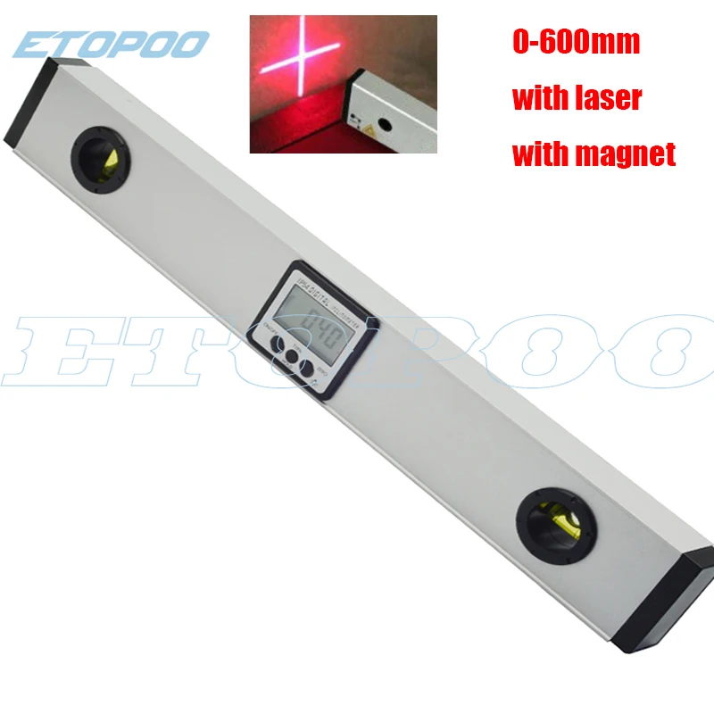 600 мм лазерный электронный цифровой уровень инклинометр транспортир Угол Finder 60