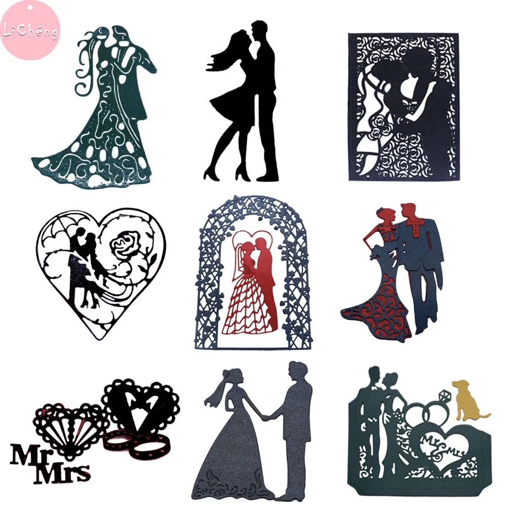 Свадебные Вырубные штампы Скрапбукинг тиснение папка Металл Сделай Сам крафт и