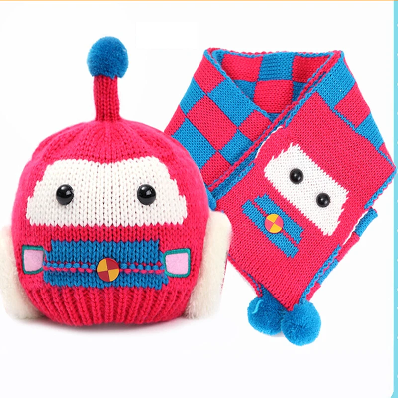 Комплект из 2 предметов Детский набор шапки и шарфа для малышей детей постарше