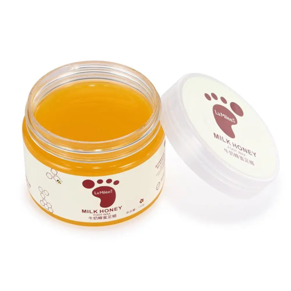 

Honey Milk Foot Wax Feet Mask Moisturizing Hydrating Nourishing Whitening Skin Care Peel Off Foot Skin Care Exfoliating Anti-dry