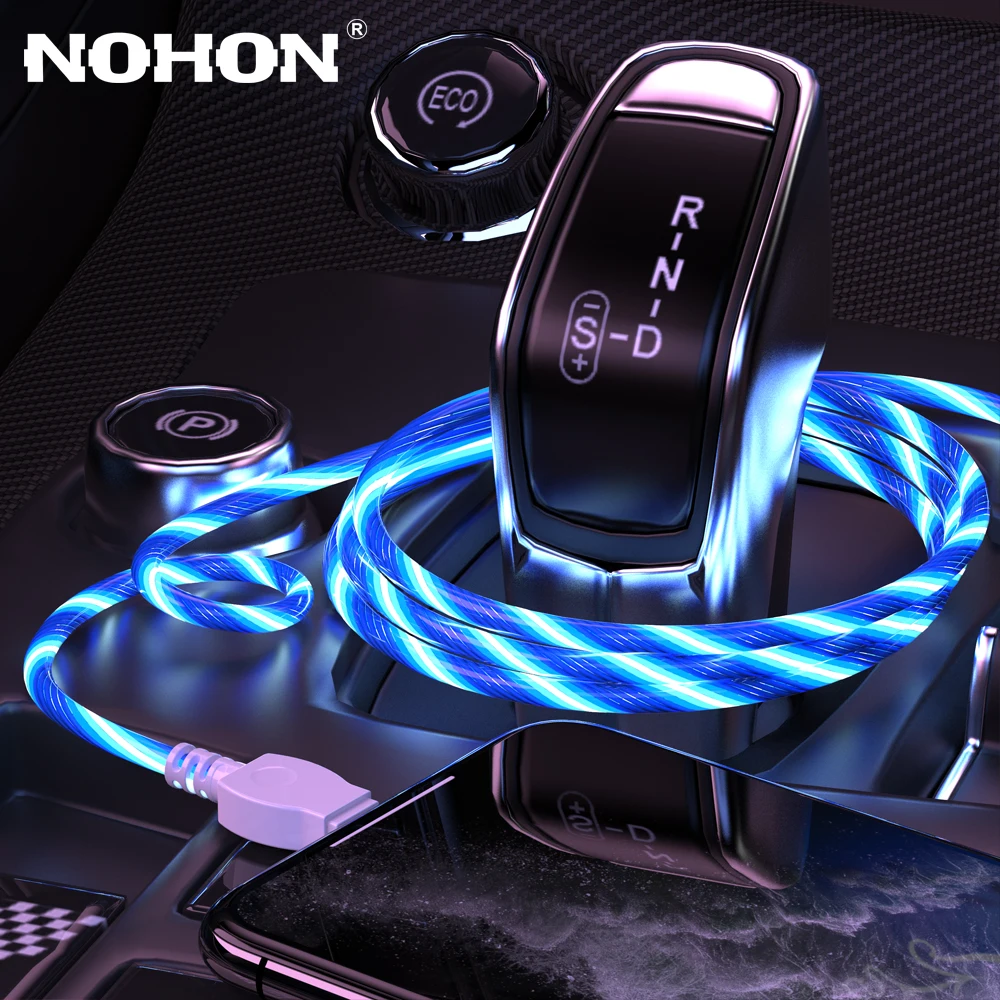 USB кабель для зарядки и передачи данных со светодиодной подсветкой iPhone 11 Pro X XS Max 6