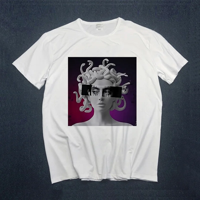 

Luslos Summer Women T Shirts 2020 Fashion Floral Art Women Print Girls Tee Shrits Nordic Graphic Tees Women Aesthetics Clothes