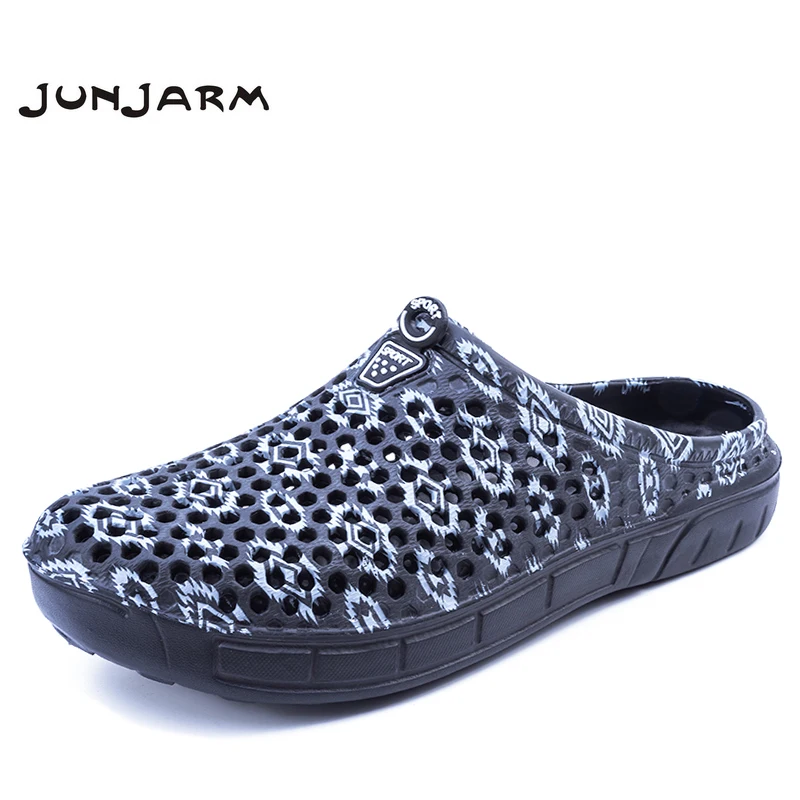 Сандалии JUNJARM мужские с перфорацией дышащие пляжные тапочки повседневные