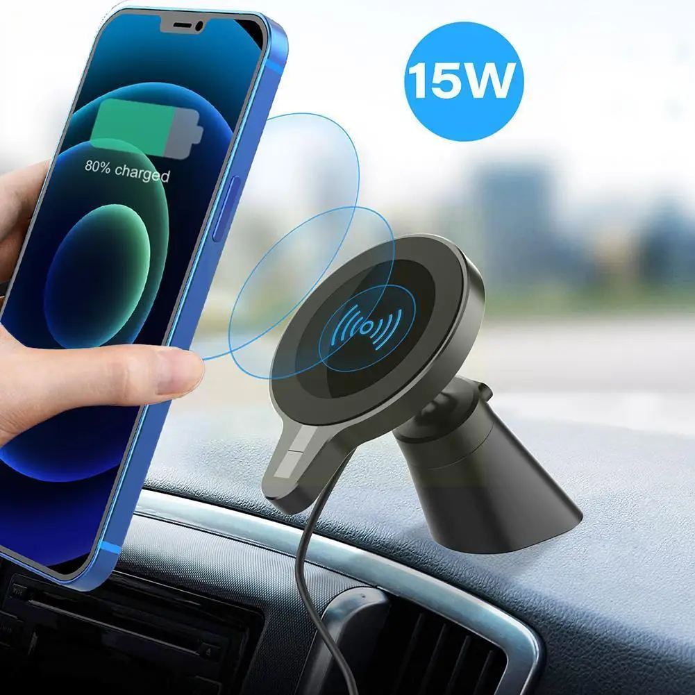 

Magnetic Wireless Car Charger Mount Stand For IPhone 12 Mini 12 Pro Max Charger Wireless Fast Car Phone Holder