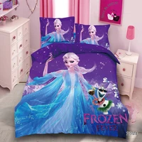 home textile disney cartoon frozen elsa childrens cartoon duvet quilt cover pillowcase girl birthday bedroom decoration bedding