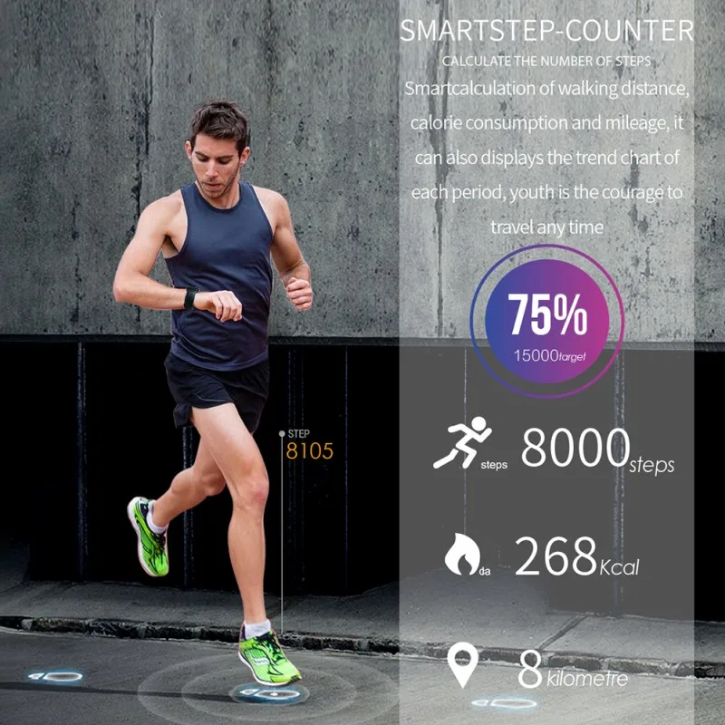 

a Inch Color Screen Fitness Band Smart Bracelet ECG PPG Monitoring Smart Wristband