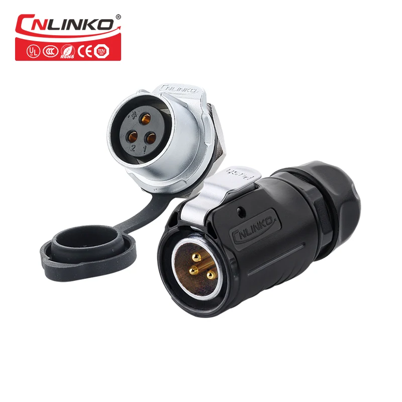 Cnlinko LP20 промышленный 3 контактный 4 5 штекер гнездо Электрический кабель Разъем M20