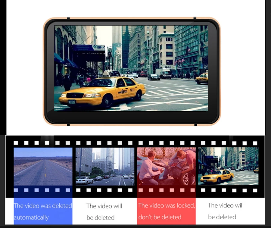Anfilite 7 дюймов емкостный сенсорный экран Android wifi 1080P регистратор грузового автомобиля двойная камера 512M 8GB Автомобильный видеорегистратор с gps Навигатором