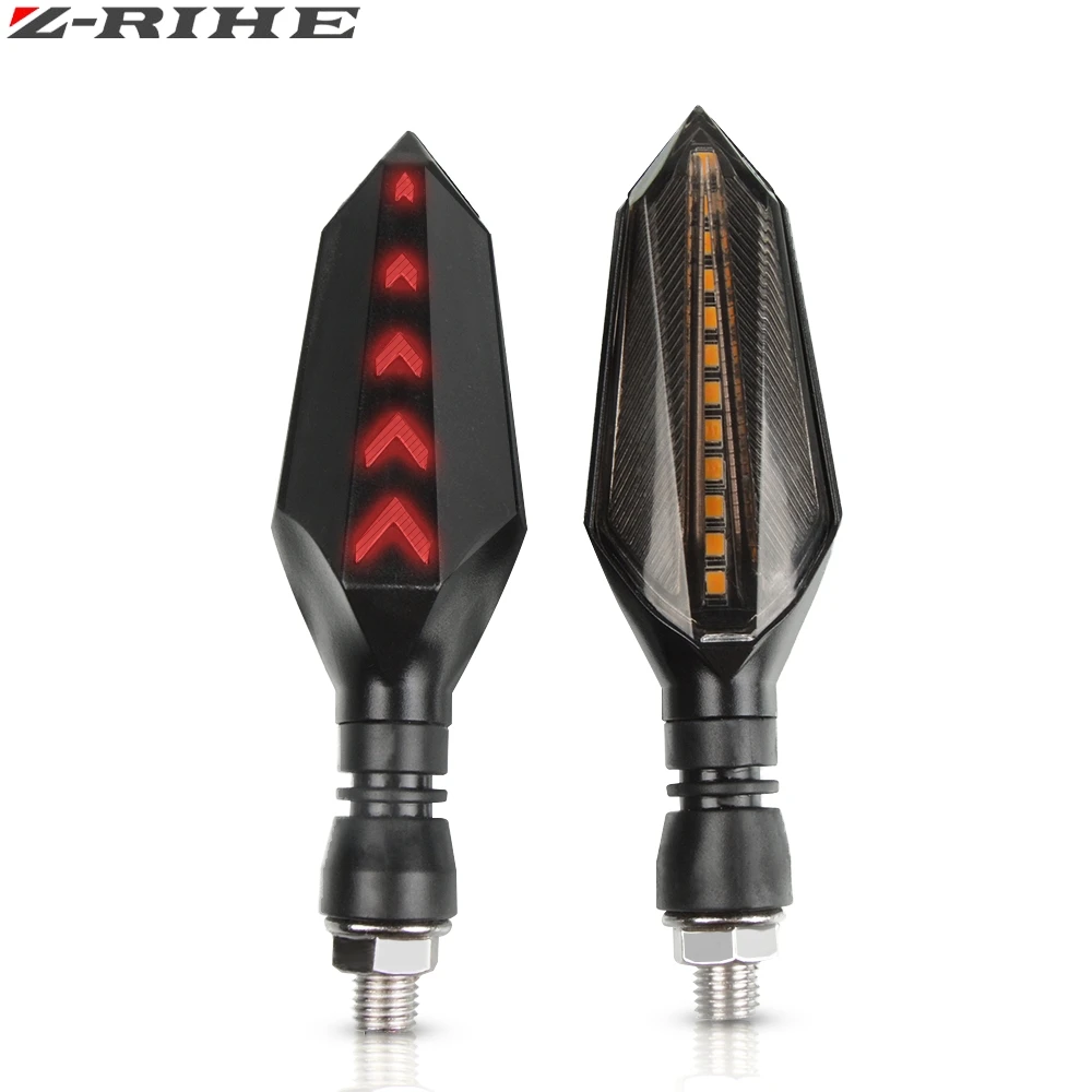 Гибкий Светильник поворотного сигнала мотоцикла 12 светодиодных указателей