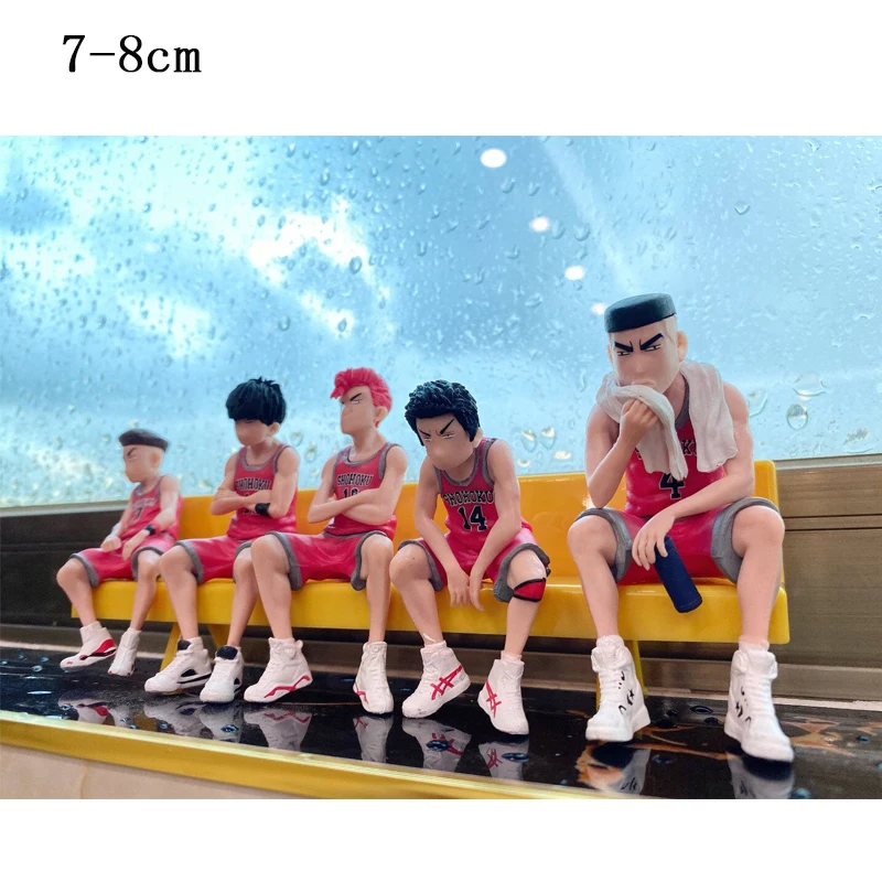 5pcs/set Slam Dunk Figure PVC Action Toy Kaede Rukawa Hanamichi Sakuragi Takenori Miyagi Ryota Collection Model Car Pendant images - 6
