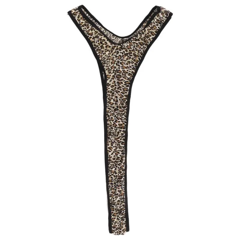 

24BC Men Sexy Gay Suspender Underwear Halter Mankini Thong Solid Color Leopard Singlet Leotard Bodysuit Lingerie Costume