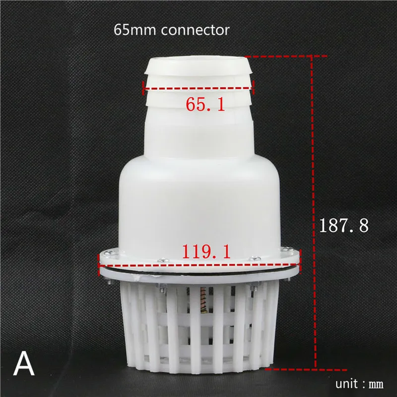 Пластиковый обратный клапан насадка для душа бензиновый насос водяной 65/73 / 100 мм
