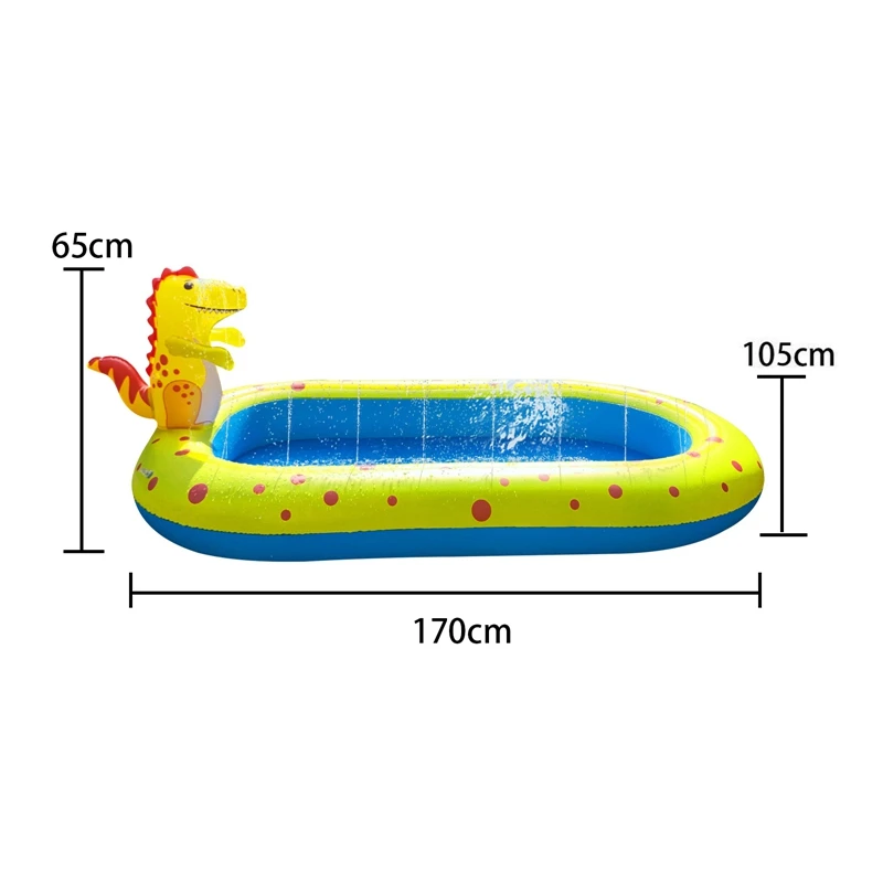 

Inflatable Dinosaur Fountain Outdoor Sprinkler Mat Children's Summer Water Toy Swimming Pool for Kids