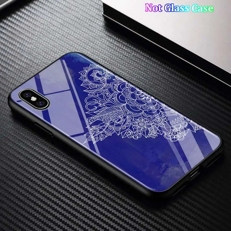 Черный чехол Мандала чакра Йога для iPhone 11 11Pro X XR XS Max для iPhone 8 7 6 6S Plus 5S 5 SE глянцевый чехол для телефона
